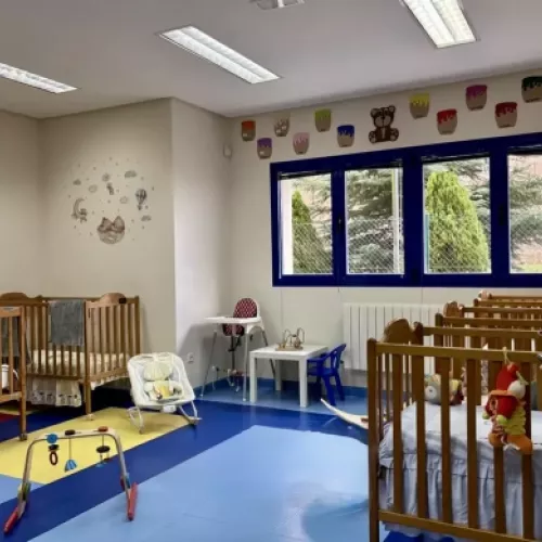 Vista general del aula de bebés